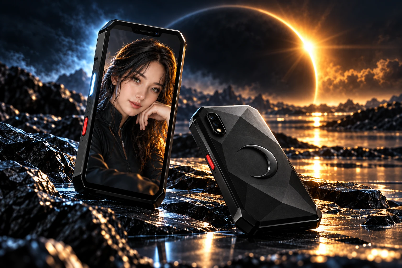 Dedicated Eclipse Key with a portrait display and faceted ECHO case